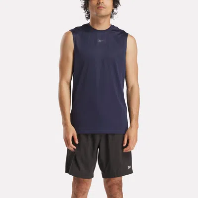 Reebok Men's Id Train Sleeveless Tech Tee In Blue