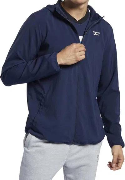 Reebok Men's Id Train Woven Jacket In Navy In Blue