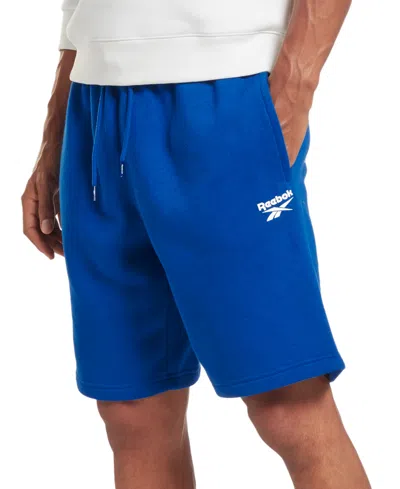 Reebok Men's Identity Small Logo Fleece Shorts In Vector Blue