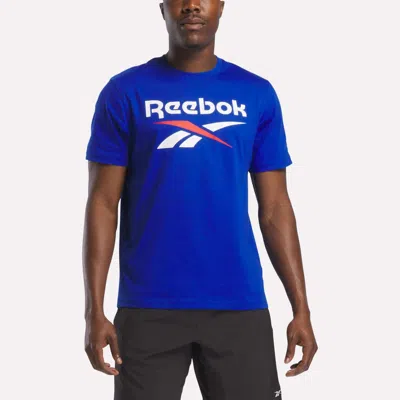 Reebok Men's Logo Crewneck T-shirt In Blue