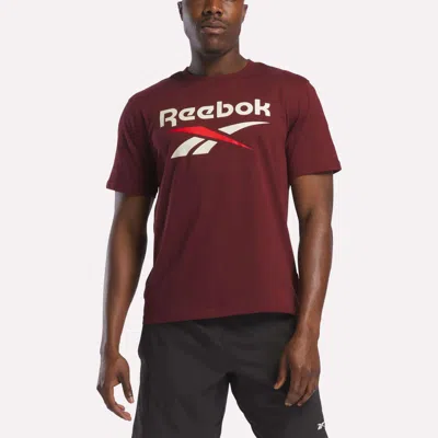 Reebok Men's Logo Crewneck T-shirt In Red