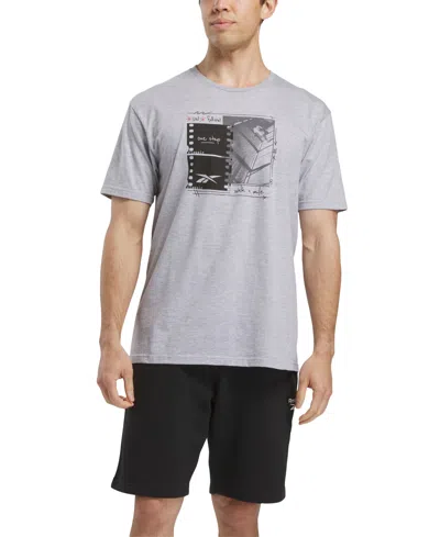 Reebok Men's Logo Graphic T-shirt In Hth Grey