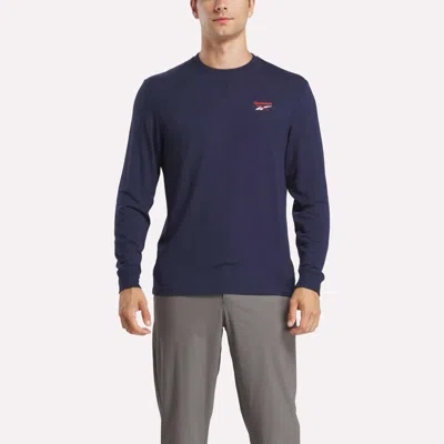 Reebok Men's Long Sleeve Golf Sweatshirt In Blue