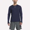 Reebok Men's Long Sleeve Tech T-shirt In Blue