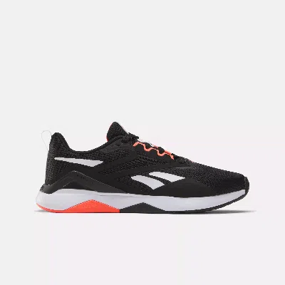 Reebok Men's Nanoflex Tr 2.0 Training Shoes In Core Black / Ftwr White / Orange