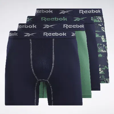 Reebok Men's Performance Boxer Briefs 4 Pack In In Assorted