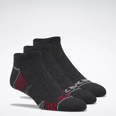 Reebok Men's Performance Nylon Low Cut Socks 3 Pairs In Black