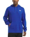 Reebok Men's Pullover Long Sleeve Hoodie In Boundless Blue