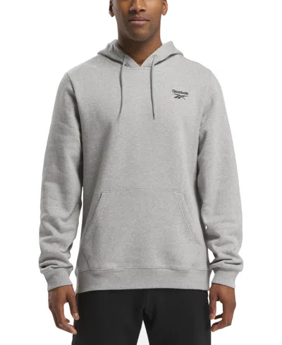 Reebok Men's Pullover Long Sleeve Hoodie In Mgreyh