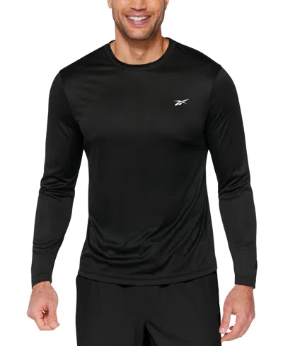 Reebok Men's Quick-dry Logo Swim Shirt In Black