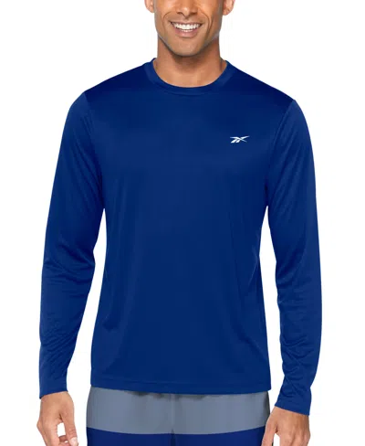 Reebok Men's Quick-dry Logo Swim Shirt In Blue