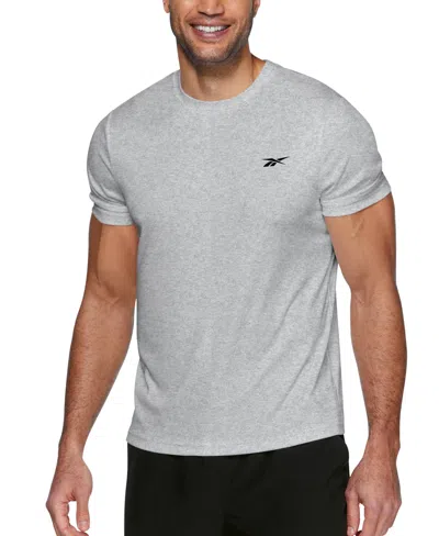 Reebok Men's Quick-dry Logo Swim T-shirt In Grey