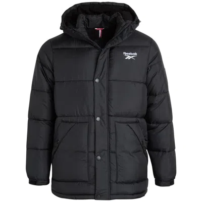 Reebok Men's Quilted Warm Puffer Jacket In Black