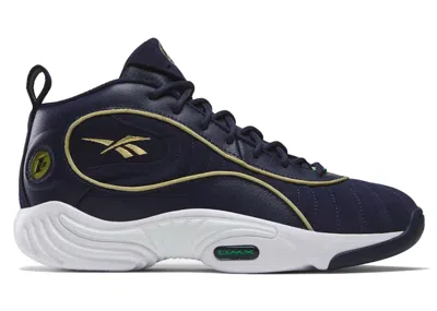 Pre-owned Reebok Men's  Answer Iii Sneakers In Vector Navy Blue/white/metallic Gold In Multi