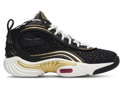 Pre-owned Reebok Men's  Answer Iii Swerve Sneakers In Gold/black/white In Multi