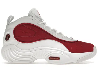 Pre-owned Reebok Men's  Answer Iii White Sneakers In Footwear White/flash Red