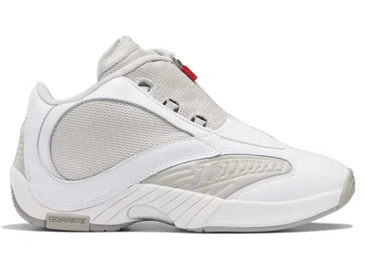 Pre-owned Reebok Men's  Answer Iv Packer Sneakers White Silver Sneakers In Footwear White/flash Red/snowy Grey