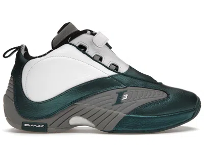 Pre-owned Reebok Men's  Answer Iv The Tunnel Sneakers In Deep Teal/footwear White/solid Grey In Multi