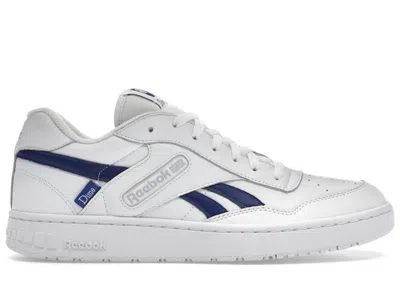 Pre-owned Reebok Men's  Bb 4000 Dime Navy Sneakers In White/dark Navy Blue