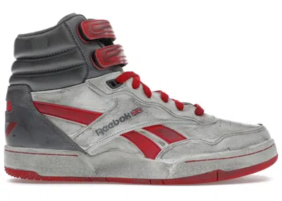Pre-owned Reebok Men's  Bb 4000 Ii Mid Alien Stomper Alien: Romulus Sneakers In Fog/grey/red In Multi