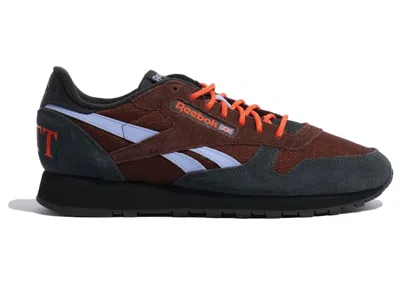 Pre-owned Reebok Men's  Classic Leather Bott Sneakers In Blush Brown/pure Gray/bright Lava In Multi