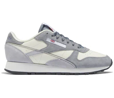 Pre-owned Reebok Men's  Classic Leather Cold Grey Sneakers In Cold Grey 5/cold Grey 2/chalk