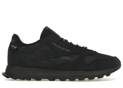 Pre-owned Reebok Men's  Classic Leather Cordura Black Sneakers In Core Black/pure Grey 7