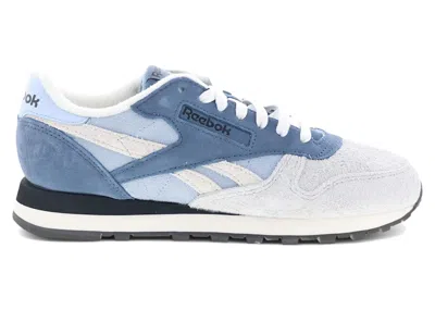 Pre-owned Reebok Men's  Classic Leather Grey Sneakers In Blue/navy/grey 1 In Multi