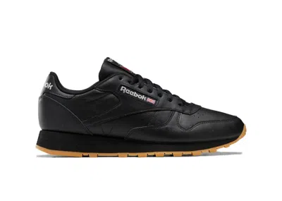 Pre-owned Reebok Men's  Classic Leather Gum Sneakers In Core Black/pure Grey 5/ Rubber Gum