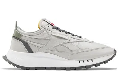 Pre-owned Reebok Men's  Classic Leather Legacy Pure Grey Sneakers In Pure Grey 2/true Grey 7/harmony Green In Multi