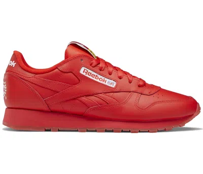 Pre-owned Reebok Men's  Classic Leather Popsicle Sneakers In Instinct Red
