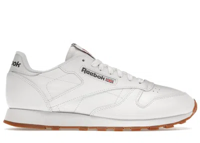 Pre-owned Reebok Men's  Classic Leather Sneakers In Intense White/gum