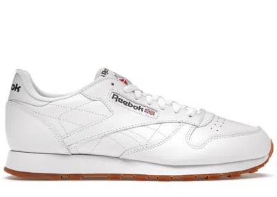Pre-owned Reebok Men's  Classic Leather Sneakers In White/gum