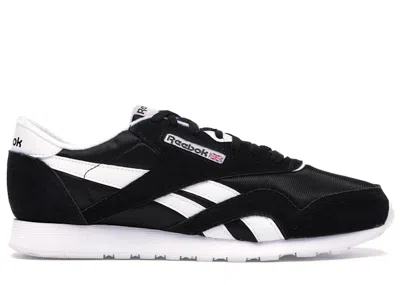 Pre-owned Reebok Men's  Classic Nylon Sneakers In Black/white