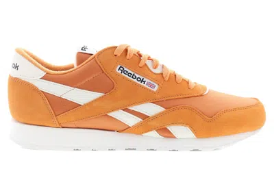 Pre-owned Reebok Men's  Classic Nylon Sneakers In Sunbaked Clay/vintage Chalk In Multi