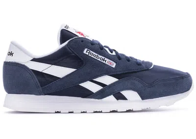 Pre-owned Reebok Men's  Classic Nylon Sneakers In Vector Navy Blue/footwear White