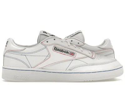 Pre-owned Reebok Men's  Club C 85 Bape Stitch Sneakers In White/contrast