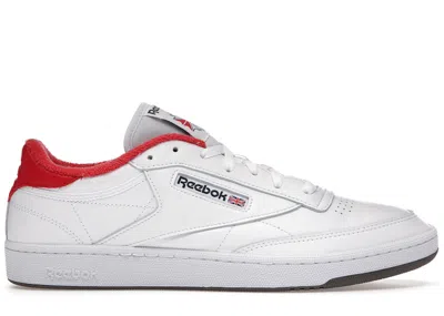 Pre-owned Reebok Men's  Club C 85 Eric Emanuel White Red Sneakers In Cherry Tomato/smoky Taupe