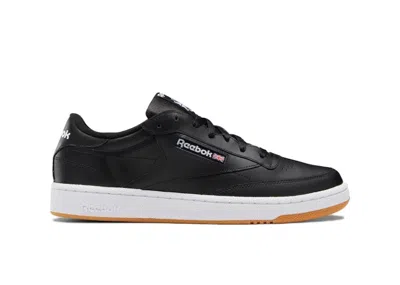 Pre-owned Reebok Men's  Club C 85 Sneakers In Black/white/gum