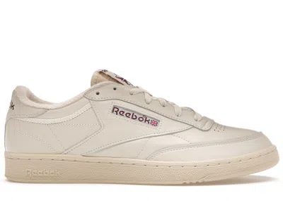 Pre-owned Reebok Men's  Club C 85 Sneakers In Chalk/alabaster/maroon