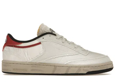 Pre-owned Reebok Men's  Club C 85 Street Fighter Ryu Sneakers In Morning Fog/moonstone/mars Red