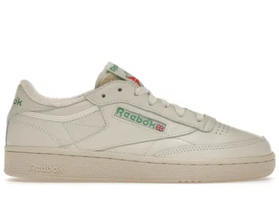 Pre-owned Reebok Men's  Club C 85 Vintage Sneakers In Chalk/paper White/glen Green In Multi