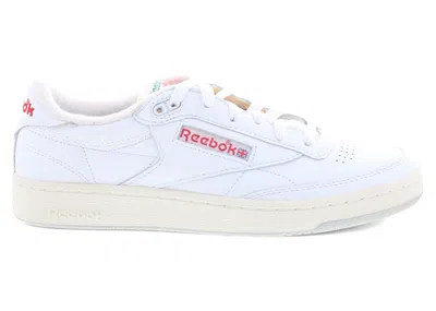 Pre-owned Reebok Men's  Club C 85 Vintage Sneakers In White/chalk/vector Red