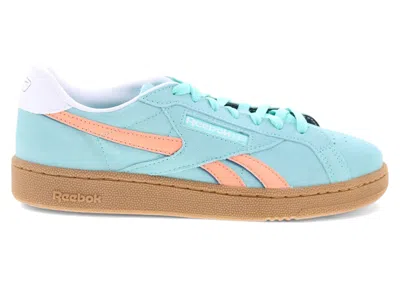 Pre-owned Reebok Men's  Club C Grounds Uk Sneakers In Ai Aqua/sunkissed Orange/gum