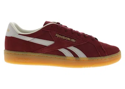 Pre-owned Reebok Men's  Club C Grounds Uk Sneakers In Rich Maroon/moonstone/brass
