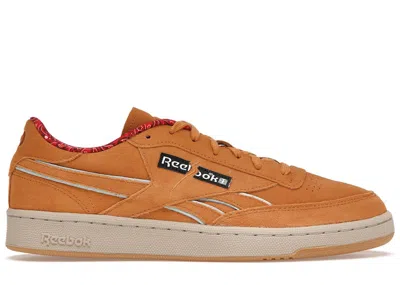 Pre-owned Reebok Men's  Club C Jurassic Park Sneakers In Rich Ochre/diffused Blue/stadium Red In Multi
