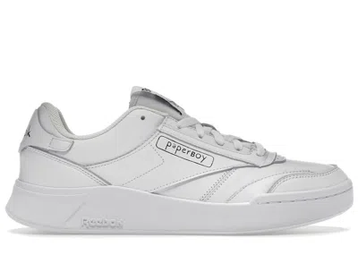 Pre-owned Reebok Men's  Club C Legacy Beams X Paperboy Paris White Sneakers In Footwear White/core Black In Multi