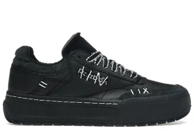 Pre-owned Reebok Men's  Club C Megacourt Universal Monsters The Bride Of Frankenstein Sneakers In Black/white