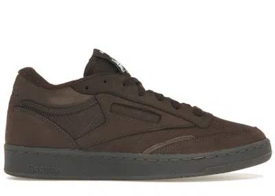 Pre-owned Reebok Men's  Club C Mid Ii Adsum Sneakers In Dark Brown