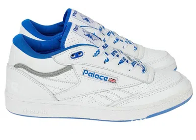Pre-owned Reebok Men's  Club C Mid Ii Revenge Palace White Sneakers In Footwear White/court Blue/pewter